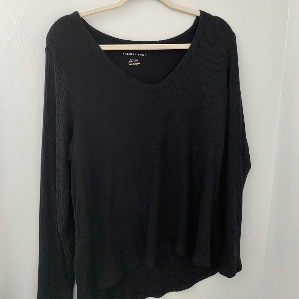 Women’s Ribbed Vneck Long Sleeve